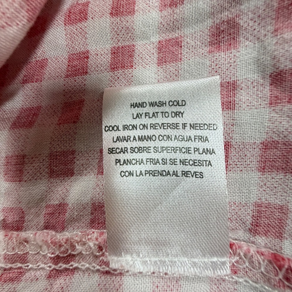 Strawberry Gingham Maxi Dress Womens Medium Cottagecore Coquette Picnic Feminine - Picture 8 of 9